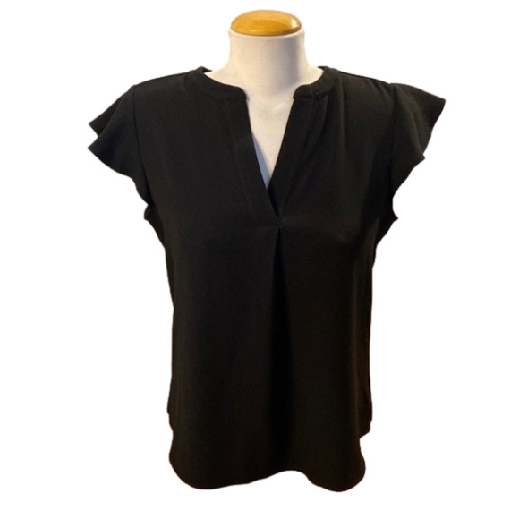 Calvin Klein Tops - Calvin Klein Classic Black Women’s V Neck Blouse (Size Medium)